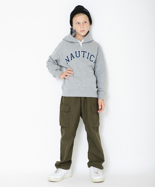 NAUTICA（ノーティカ）の「【NAUTICA/ノーティカ】アップリケロゴ裏毛パーカー（パーカー・キッズ・レッド/ダークグリーン/杢グレー/ネイビー/アイボリー・130/140/150/120）」の17枚目の写真