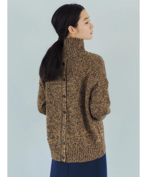 GARAGE OF GOOD CLOTHING（ガレージオブグッドクロージング）の「ミックスタートルニットプルオーバー＊（ニット/セーター・レディース・ブラック/マスタード/グリーン・FREE）」の5枚目の写真