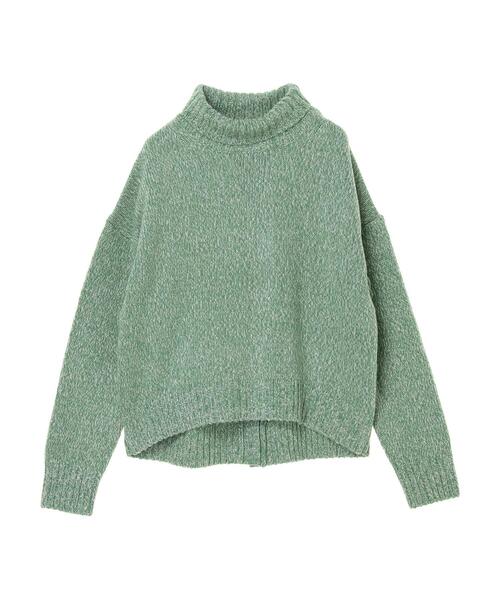 GARAGE OF GOOD CLOTHING（ガレージオブグッドクロージング）の「ミックスタートルニットプルオーバー＊（ニット/セーター・レディース・ブラック/マスタード/グリーン・FREE）」の9枚目の写真