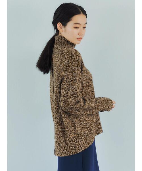 GARAGE OF GOOD CLOTHING（ガレージオブグッドクロージング）の「ミックスタートルニットプルオーバー＊（ニット/セーター・レディース・ブラック/マスタード/グリーン・FREE）」の12枚目の写真