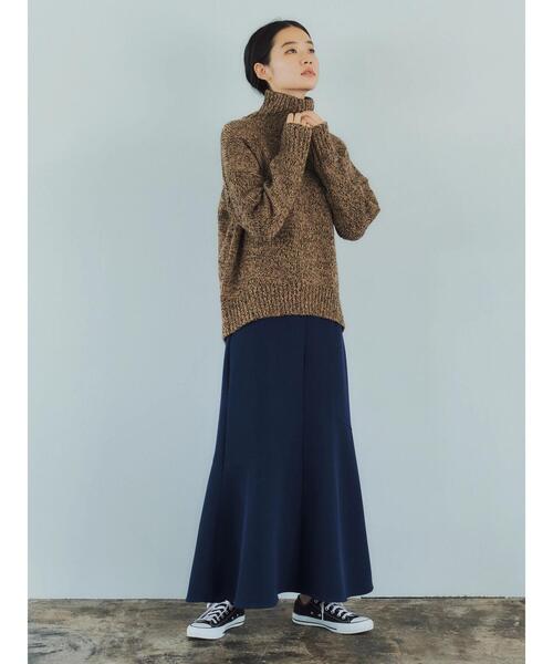 GARAGE OF GOOD CLOTHING（ガレージオブグッドクロージング）の「ミックスタートルニットプルオーバー＊（ニット/セーター・レディース・ブラック/マスタード/グリーン・FREE）」の15枚目の写真