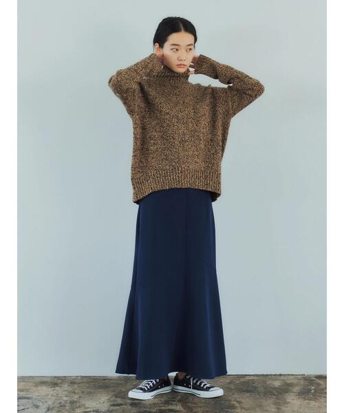 GARAGE OF GOOD CLOTHING（ガレージオブグッドクロージング）の「ミックスタートルニットプルオーバー＊（ニット/セーター・レディース・ブラック/マスタード/グリーン・FREE）」の16枚目の写真