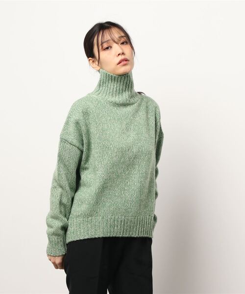 GARAGE OF GOOD CLOTHING（ガレージオブグッドクロージング）の「ミックスタートルニットプルオーバー＊（ニット/セーター・レディース・ブラック/マスタード/グリーン・FREE）」の7枚目の写真