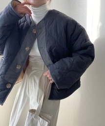 by muni:r | リバーシブルフリースキルティングダウン(テーラードジャケット)