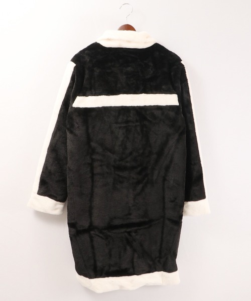 セール】ロング切替エコファーコート（ブルゾン）｜k．u．i