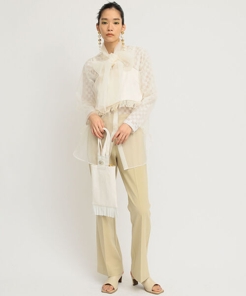 Ray BEAMS（レイビームス）の「FUMIE＝TANAKA × Ray BEAMS / 別注 フリンジ ビスチェ（その他トップス・レディース・ホワイト・ONE SIZE）」の4枚目の写真