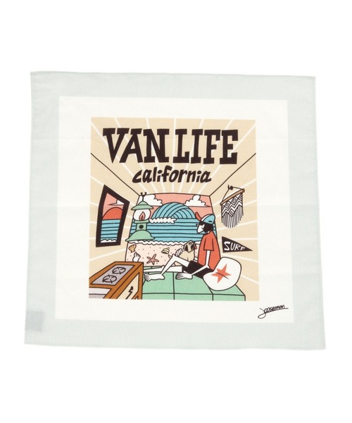 BAYFLOW（ベイフロー）の「【LOOSEMAN×BAYFLOW】バンダナハンカチ（バンダナ/スカーフ・レディース・ブラック/ライトブルー・0）」の4枚目の写真