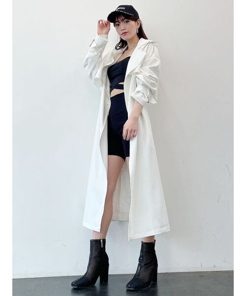 GYDA（ジェイダ）の「スクエアメッシュ ショートブーツ（ブーツ・レディース・オフホワイト/ブラック・SMALL/MEDIUM/LARGE）」の4枚目の写真