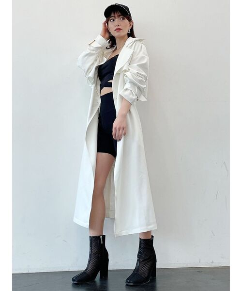 GYDA（ジェイダ）の「スクエアメッシュ ショートブーツ（ブーツ・レディース・オフホワイト/ブラック・SMALL/MEDIUM/LARGE）」の7枚目の写真