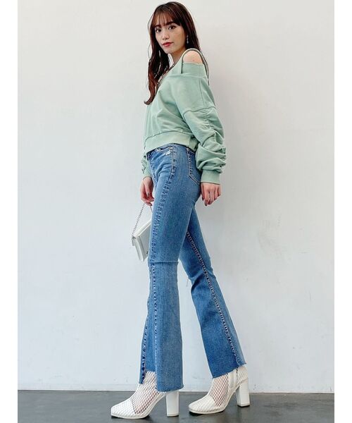 GYDA（ジェイダ）の「スクエアメッシュ ショートブーツ（ブーツ・レディース・オフホワイト/ブラック・SMALL/MEDIUM/LARGE）」の8枚目の写真