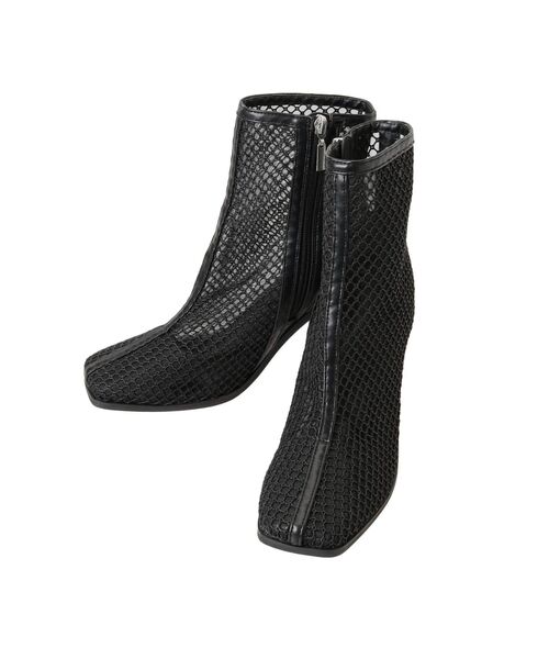 GYDA（ジェイダ）の「スクエアメッシュ ショートブーツ（ブーツ・レディース・オフホワイト/ブラック・SMALL/MEDIUM/LARGE）」の11枚目の写真