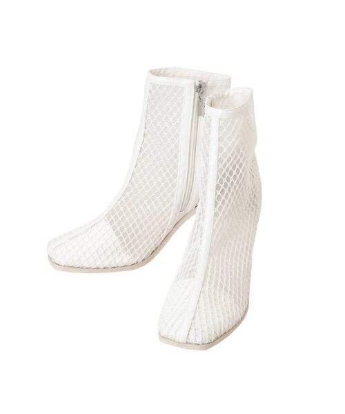 GYDA（ジェイダ）の「スクエアメッシュ ショートブーツ（ブーツ・レディース・オフホワイト/ブラック・SMALL/MEDIUM/LARGE）」の17枚目の写真