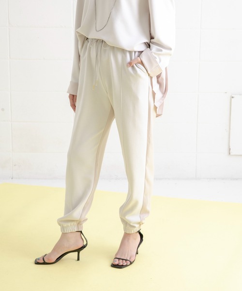 Eimee Law サテン切替　ジョガーパンツ Eimee Law（エイミーロウ）の「サテン切替ジョグパンツ（その他
