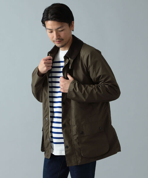 Barbour（バブアー）の「Barbour × BEAMS F / 別注 BEDALE SL シェイプメモリー ジャケット（ブルゾン・メンズ・セージグリーン/ブラック・40/38/34/36/42）」の17枚目の写真