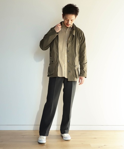 Barbour（バブアー）の「Barbour × BEAMS F / 別注 BEDALE SL シェイプメモリー ジャケット（ブルゾン・メンズ・セージグリーン/ブラック・40/38/34/36/42）」の20枚目の写真