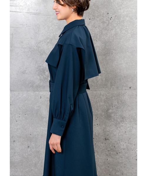 STYLE DELI(スタイルデリ)の「胸元フラップベルト付きワンピース(ワンピース・レディース・ブルー系その他/バーガンディー・01/02)」の5枚目の写真