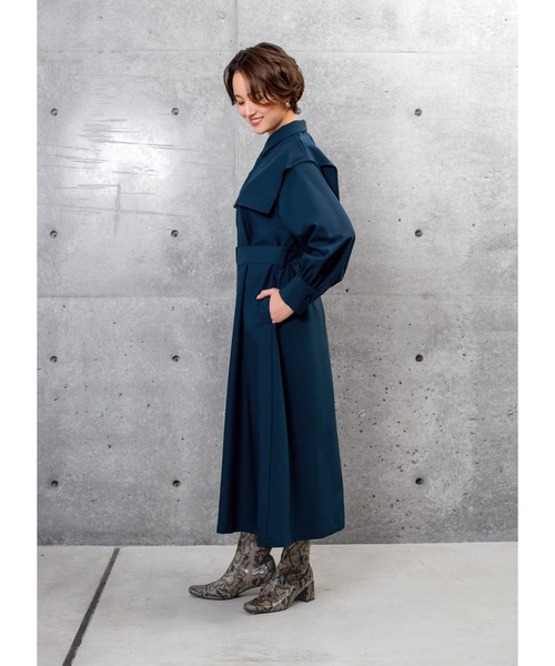 STYLE DELI(スタイルデリ)の「胸元フラップベルト付きワンピース(ワンピース・レディース・ブルー系その他/バーガンディー・01/02)」の6枚目の写真