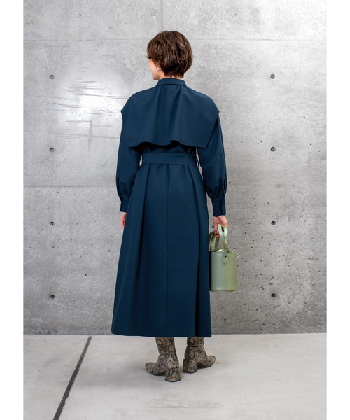 STYLE DELI(スタイルデリ)の「胸元フラップベルト付きワンピース(ワンピース・レディース・ブルー系その他/バーガンディー・01/02)」の7枚目の写真