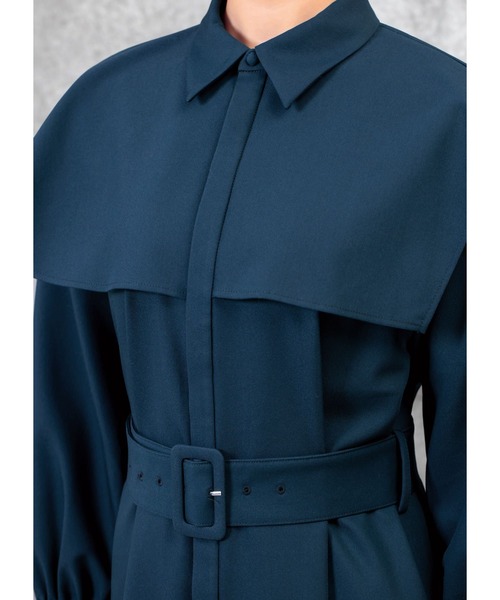 STYLE DELI(スタイルデリ)の「胸元フラップベルト付きワンピース(ワンピース・レディース・ブルー系その他/バーガンディー・01/02)」の12枚目の写真