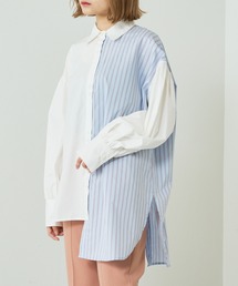 Lui's | ストライプドッキングオーバーシャツ(シャツ/ブラウス)