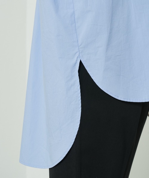 Lui's（ルイス）の「ストライプドッキングオーバーシャツ（シャツ/ブラウス・レディース・サックスブルー/ホワイト・FREE）」の13枚目の写真