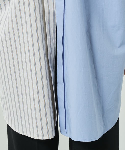 Lui's（ルイス）の「ストライプドッキングオーバーシャツ（シャツ/ブラウス・レディース・サックスブルー/ホワイト・FREE）」の15枚目の写真