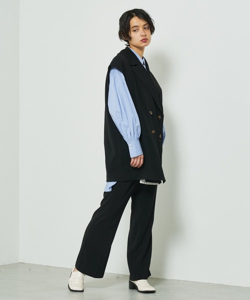 Lui's（ルイス）の「ストライプドッキングオーバーシャツ（シャツ/ブラウス・レディース・サックスブルー/ホワイト・FREE）」の17枚目の写真