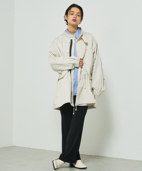 Lui's（ルイス）の「ストライプドッキングオーバーシャツ（シャツ/ブラウス・レディース・サックスブルー/ホワイト・FREE）」の18枚目の写真