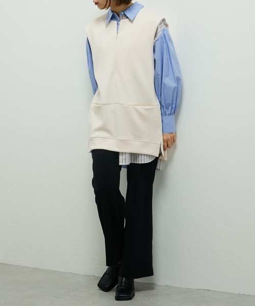 Lui's（ルイス）の「ストライプドッキングオーバーシャツ（シャツ/ブラウス・レディース・サックスブルー/ホワイト・FREE）」の21枚目の写真