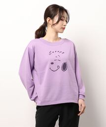 PEANUTS（ピーナッツ）の「【ピーナッツ/PEANUTS】スヌーピーフェイスプリントスウェット ルームウェア 裏毛（ルームウェア/パジャマ）」