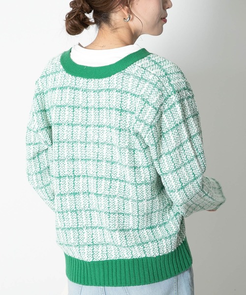 URBAN RESEARCH Sonny Label（アーバンリサーチサニーレーベル）の「『WEB限定』ツイードニットカーディガン（カーディガン/ボレロ・レディース・グリーン/ブラック/ベージュ・FREE）」の18枚目の写真