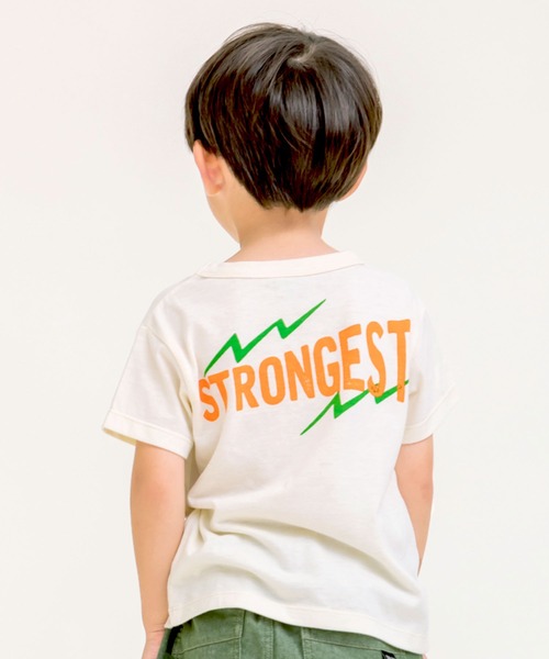 DILASH（ディラッシュ）の「接触冷感恐竜プリントTシャツ（Tシャツ/カットソー・キッズ・アイボリー/チャコール・90/100/110/120/80/130/140）」の10枚目の写真