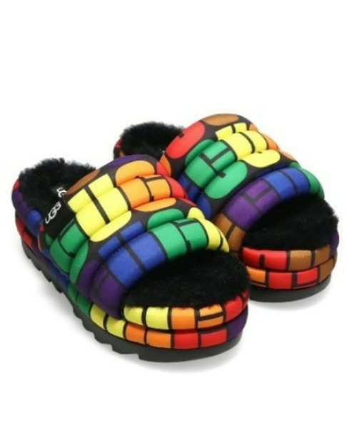 サンダル レディース 25 UGG アグ W PUFT SLIDE PRIDE UGG（アグ）の「UGG W PRIDE SLIDE / アグ プライド スライド
