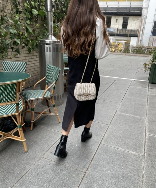 WEGO(ウィゴー)の「WEGO/【ZOZO限定】ボリュームシャツスリーブワンピース(ワンピース・レディース・ベージュ/ブラック・FREE)」の14枚目の写真