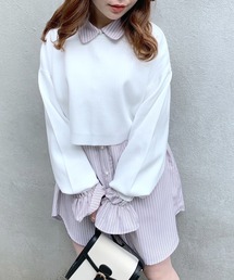 OLIVE des OLIVE | 【WEB限定】ニット×チュニックシャツset(Tシャツ/カットソー)