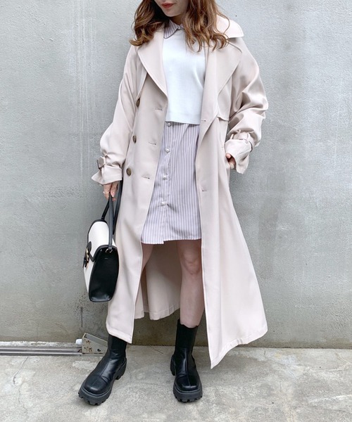 OLIVE des OLIVE（オリーブデオリーブ）の「【WEB限定】ニット×チュニックシャツset（Tシャツ/カットソー・レディース・ライトグレー/オフホワイト/ピンク・FREE）」の10枚目の写真
