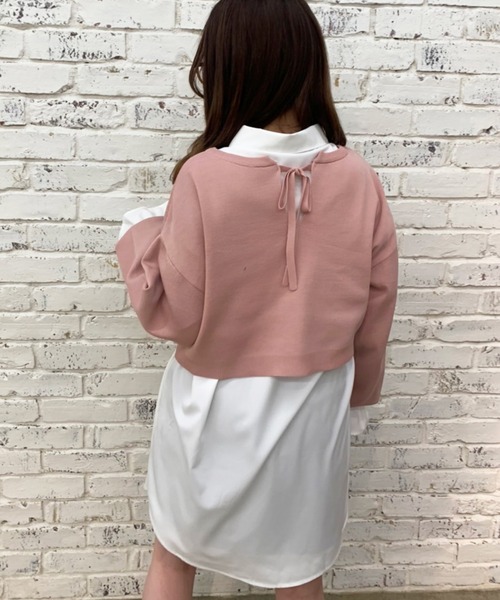 OLIVE des OLIVE（オリーブデオリーブ）の「【WEB限定】ニット×チュニックシャツset（Tシャツ/カットソー・レディース・ライトグレー/オフホワイト/ピンク・FREE）」の15枚目の写真