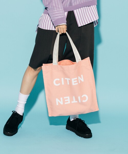 CITEN（シテン）の「＜CITEN＞ロゴ ステートメント プリントバッグ（トートバッグ・レディース・ホワイト/ライトグレー/ピンク/ケリー/その他1/ロイヤルブルー/ライム/ライトピンク/マスタード/グレー/シャーベット/コバルトブルー/その他2/オレンジ・FREE）」の12枚目の写真