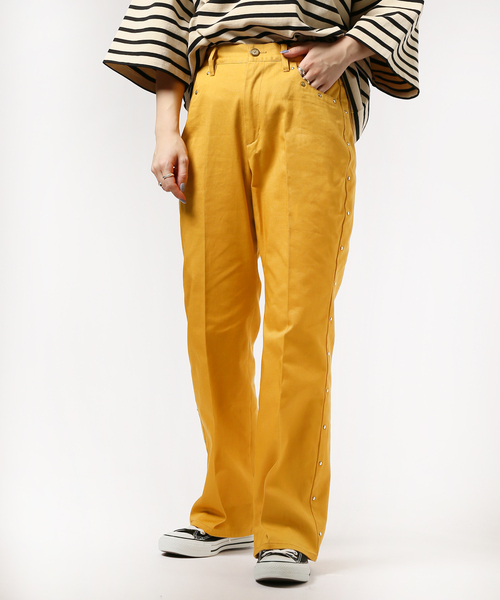 JOINT WORKS(ジョイントワークス)の「J-スタッズフレアパンツ(その他パンツ・レディース・ネイビー/カーキ/マスタード・SMALL/MEDIUM)」の3枚目の写真