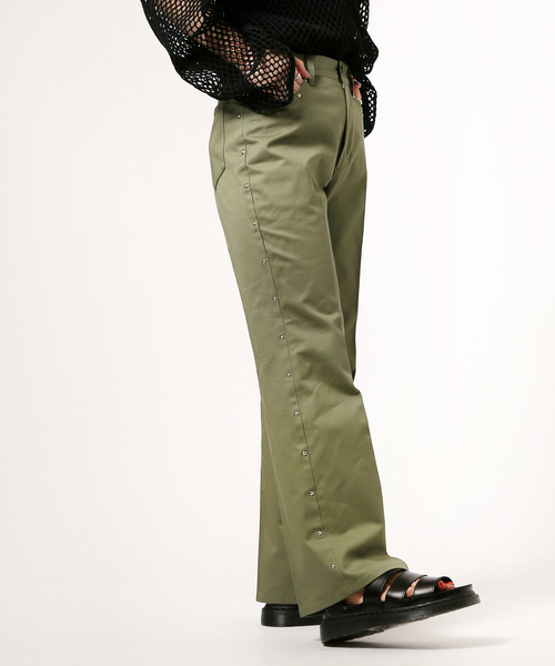 JOINT WORKS(ジョイントワークス)の「J-スタッズフレアパンツ(その他パンツ・レディース・ネイビー/カーキ/マスタード・SMALL/MEDIUM)」の9枚目の写真