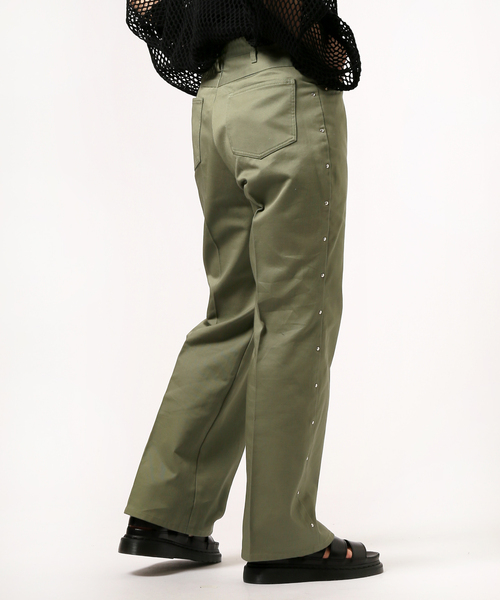 JOINT WORKS(ジョイントワークス)の「J-スタッズフレアパンツ(その他パンツ・レディース・ネイビー/カーキ/マスタード・SMALL/MEDIUM)」の10枚目の写真