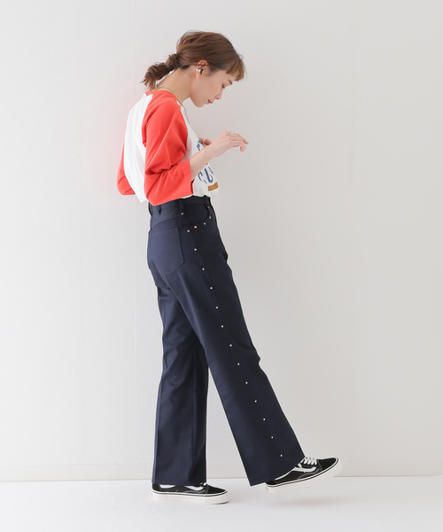 JOINT WORKS(ジョイントワークス)の「J-スタッズフレアパンツ(その他パンツ・レディース・ネイビー/カーキ/マスタード・SMALL/MEDIUM)」の22枚目の写真