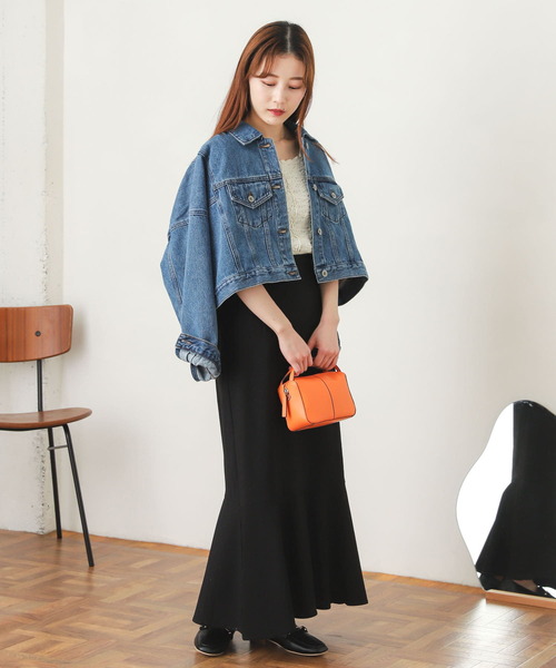 SENSE OF PLACE by URBAN RESEARCH（センスオブプレイスバイアーバンリサーチ）の「メロースクエアネックタンクトップ（タンクトップ・レディース・ブラック/カーキ/オレンジ/アイボリー/グリーン・ONE）」の14枚目の写真