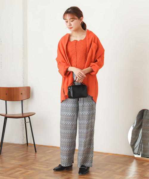 SENSE OF PLACE by URBAN RESEARCH（センスオブプレイスバイアーバンリサーチ）の「メロースクエアネックタンクトップ（タンクトップ・レディース・ブラック/カーキ/オレンジ/アイボリー/グリーン・ONE）」の20枚目の写真