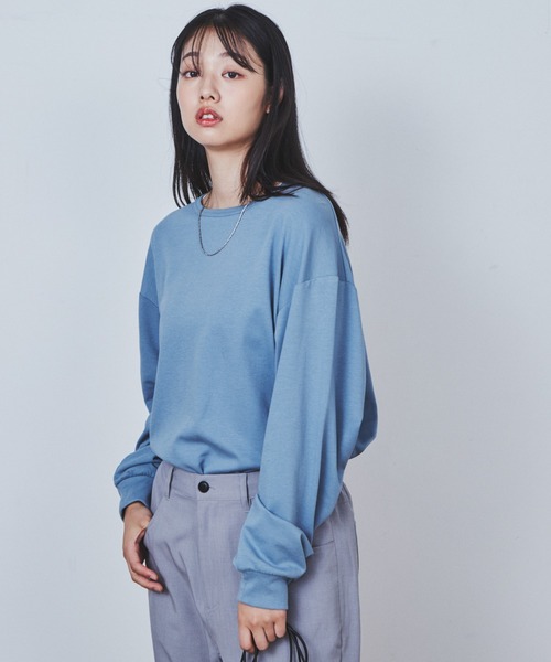 THE STANDARD(ザスタンダード)の「WEGO/ドライクルーネックロンT(Tシャツ/カットソー・メンズ・ライトパープル/ホワイト/ブラック/サックスブルー・SMALL/MEDIUM/LARGE)」の4枚目の写真