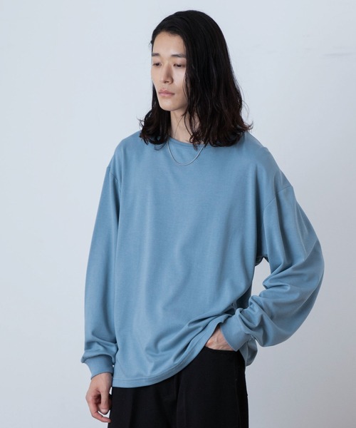 SandWaterr サシコ刺繍クルーネックロングTシャツ SandWaterr サシコ刺繍クルーネックロングTシャツ