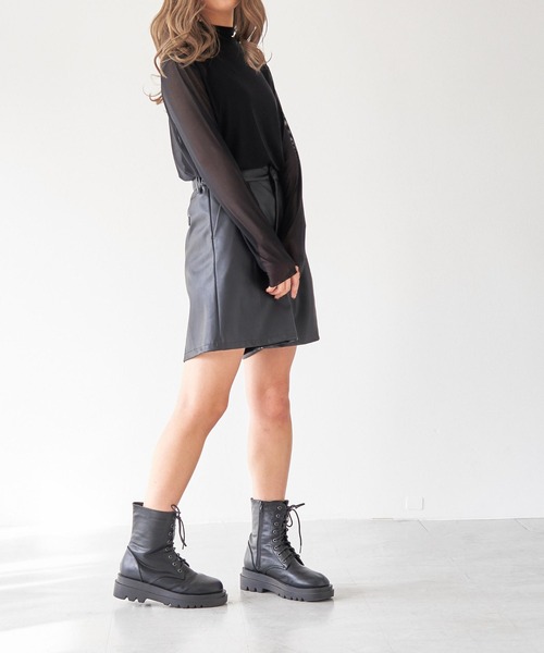 WEGO(ウィゴー)の「WEGO/シアータートルロンT(Tシャツ/カットソー・レディース・オフホワイト/ブラック/その他1/オレンジ・FREE)」の20枚目の写真