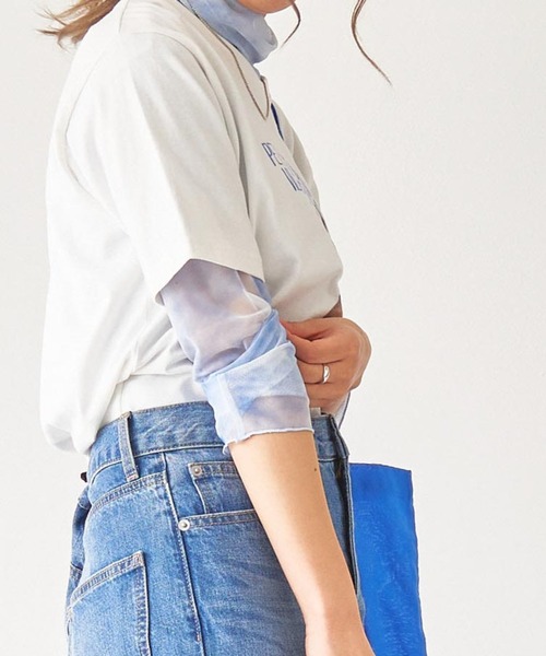 WEGO(ウィゴー)の「WEGO/シアータートルロンT(Tシャツ/カットソー・レディース・オフホワイト/ブラック/その他1/オレンジ・FREE)」の12枚目の写真