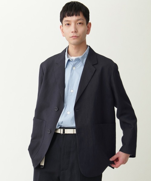 美品マーガレットハウエル　ウールリネン　テーラードジャケットL日本製 MARGARET HOWELL（マーガレットハウエル）の「OPEN LINEN WOOL