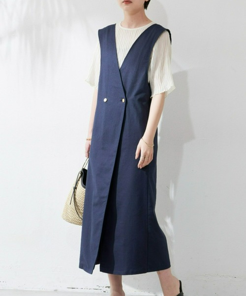 Aunt Marie's(アントマリーズ)の「ダブルロングワンピース / ジャンスカ / サイズ展開有(ワンピース・レディース・ブラック/アイボリー/ネイビー・FREE/S)」の9枚目の写真